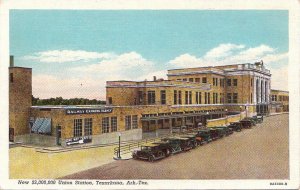 Postcard Railroad Union Station Texarkana Ark-Tex