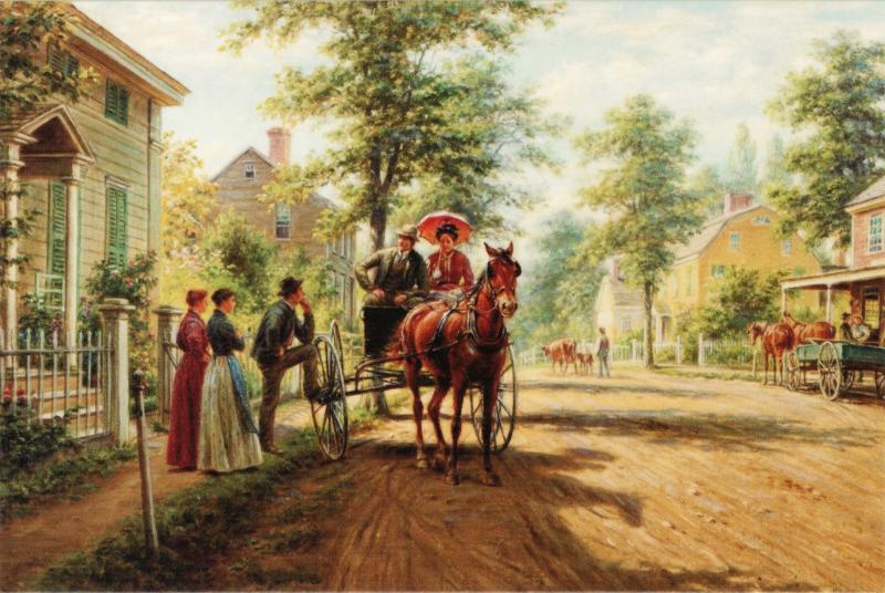 One Sunday afternoon by Edward Lamson Henry Carriage Art Russia Modern Postcard