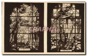 Old Postcard Douaumont Stained Glass Chapel