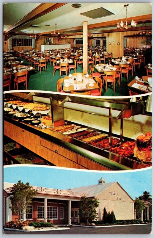 Vtg St Petersburg Florida FL Sweden House Smorgasbord Restaurant 1960s Postcard