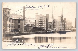 RPPC  1908  New Market Mills   New Hampshire    Postcard