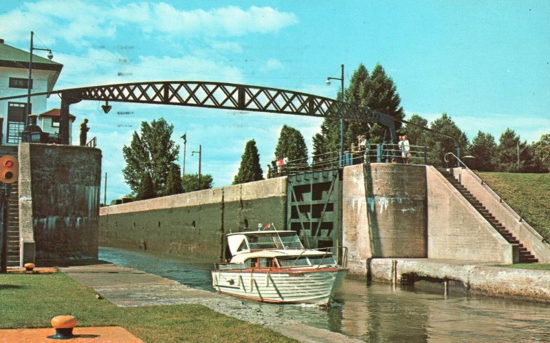 Vintage Postcard 1970 New York State Barge Canal Utica-Rome Road Marcy N.Y.