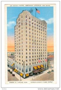 Hotel Abraham Lincoln, Reading, Pennsylvania, PU-1936