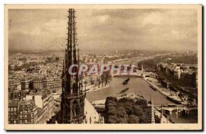 Paris Old Postcard Panoramic Tours of taking Notre Dame