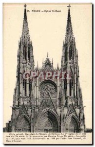 Rouen Postcard Ancient Church Saint Ouen