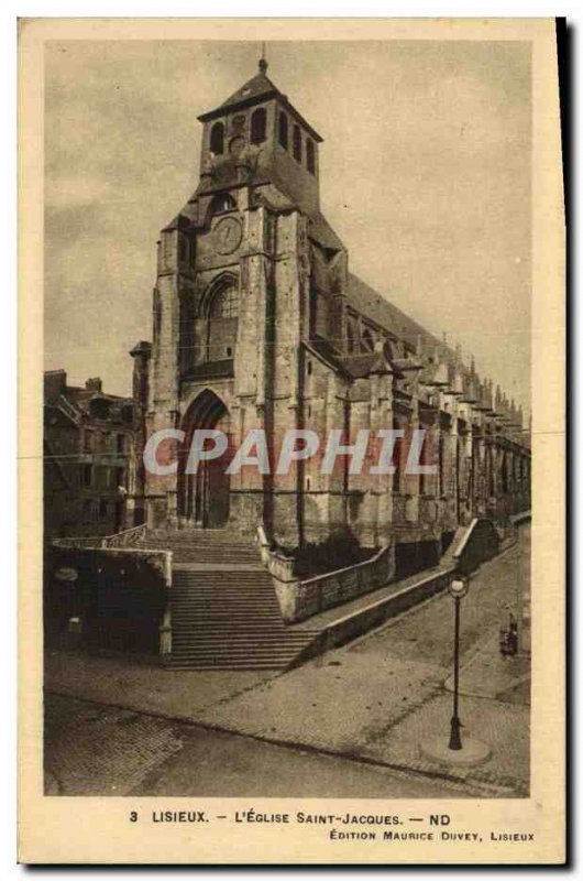 Old Postcard Lisieux L Eglise Saint Jacques