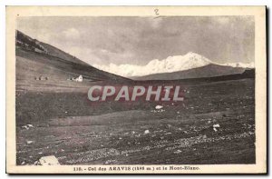 Old Postcard Col des Aravis and Mont Blanc