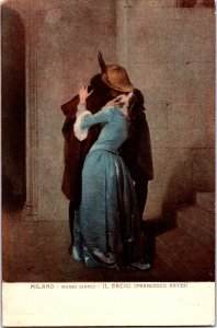 Romantic Couple Kissing Vintage Postcard 09.71