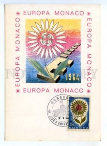 420057 MONACO 1964 year EUROPA CEPT First day maximum card