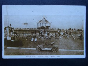 Kent HERNE BAY Kings Hall Bandstand c1919 Postcard by Woolstone Bros