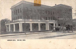 Red Oak Iowa Johnson Hotel Vintage Postcard AA28629