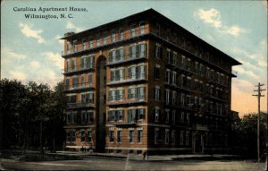 Wilmington North Carolina NC Carolina Apartment House c1910 Postcard