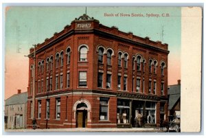 1912 Bank of Nova Scotia Sydney Cape Breton Island Canada Posted Postcard