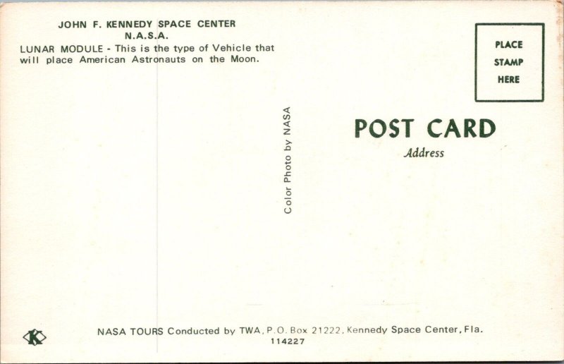 Postcard John F Kennedy Space Center NASA Lunar Module