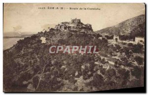 Old Postcard Eze Route De La Corniche