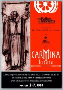 Postcard Theatre 1999 Carmina Burana Hummingbird Center For The Performing Arts