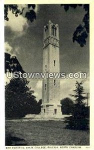 War Memorial, State College - Raleigh, North Carolina NC  