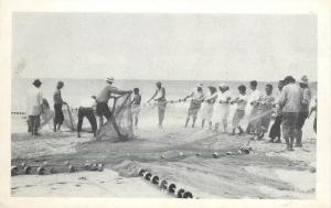 1950s Postcard; H-137 Hukilau Nets, Hawaiian Islands HI, K.H.Ltd., Unposted