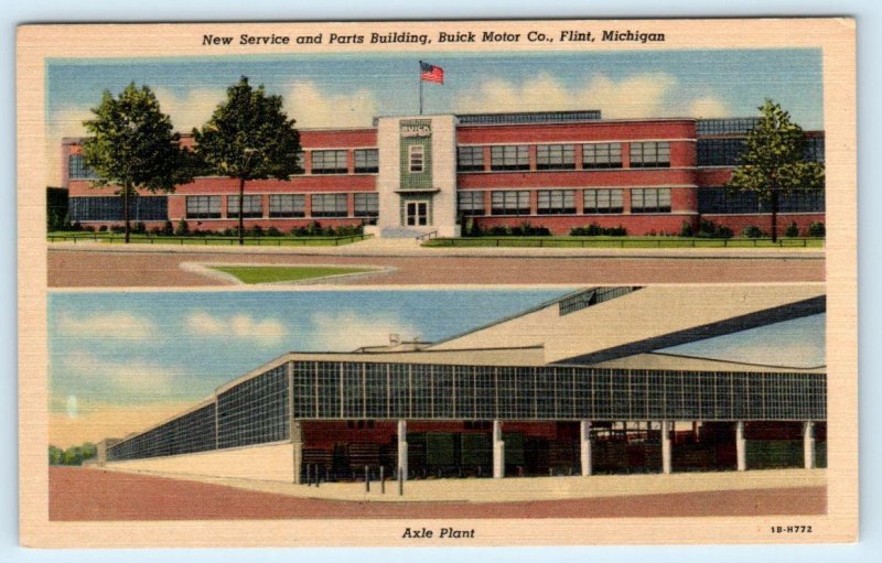 FLINT, Michigan MI ~ Service Parts BUICK MOTOR COMPANY Axle Plant 1940s Postcard