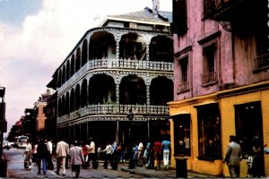 Louisiana New Orleans Lace Balconies Corner Of Royal Street and St Peter