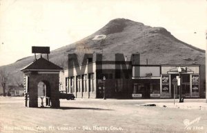 Del Norte Colorado Mineral Well and Mt Lookout Real Photo Postcard AA43354