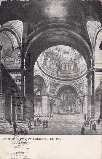 Interior View New Cathedral Saint Paul Portland Maine 1907