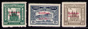 Paraguay #C107-C109 MNH Airmail Ovpt Set of 3