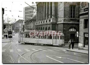 Postcard Modern Tram This April 4, 82 in the loop of the city tour in front o...