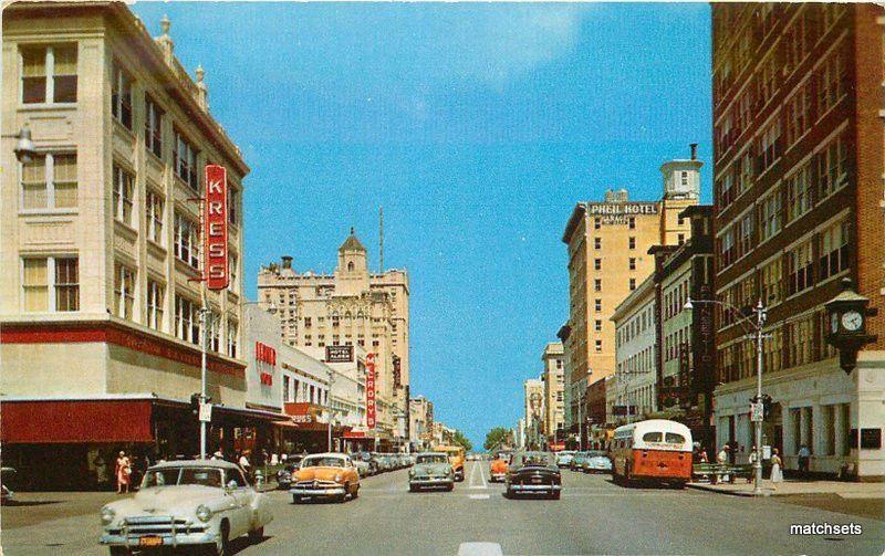 1950s ST PETERSBURG FLORIDA Central Ave 5th Teich Sun News bus autos 3608