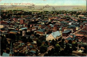 Aerial View of Springfield IL c1909 Vintage Postcard C43