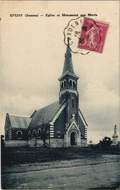 CPA EPEHY Église et Monument aux Morts (17863)