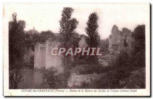 Postcard Old Lussac-les-Chateaux (Vienna) - Ruins of the House of Guards old ...