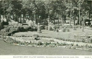 Center Lake Wisconsin Salvation Army Hilltop Garden 1930s Postcard Child 12453