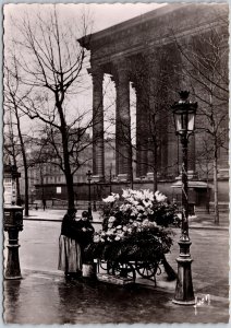 Paris En Flanant Marchandes De Fleurs Place De La Madel Real Photo RPPC Postcard