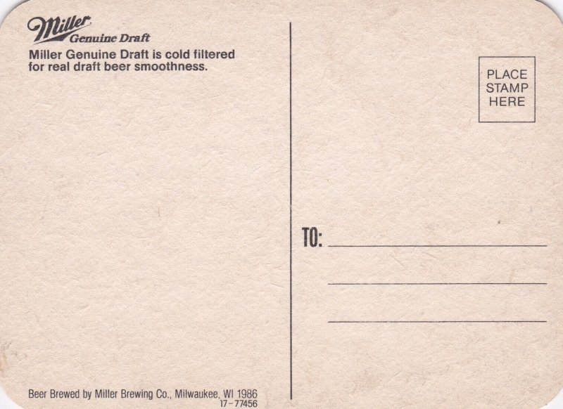 Advertising Miller Brewing Company Milwaukee Wisconsin Miller Genuine Draft W...