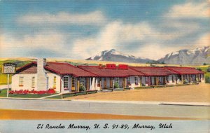 Murray Utah El Rancho Murray Motor Lodge Color Linen Card Vintage Postcard U1788