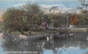 Rochester Minnesota~Public Park~Boats Tied on Shore of Lake~c1910 Postcard