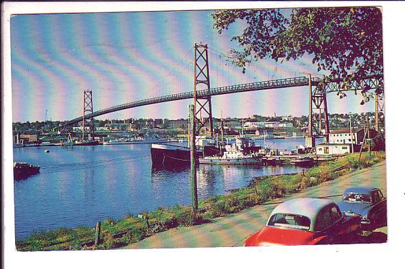 Angus L MacDonald Bridge. Halifax, Nova Scotia, Canada, 50's Cars, Used 1962