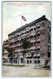 c1910 Hotel Newberry Dearborn Avenue Chicago Illinois IL Antique Postcard 