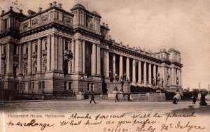 Australia Parliament House Melbourne Vintage Postcard 09.90