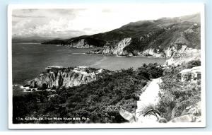 *Acapulco Mexico Coastline House on Ocean Dirt Road Vintage Photo Postcard C81