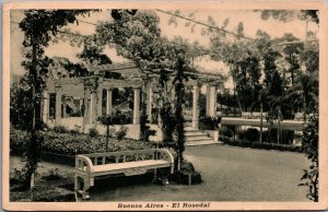 Argentina Buenos Aires EL Rosedal Vintage Postcard C111