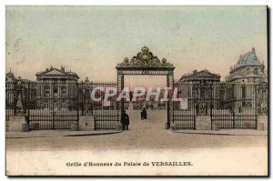 Old Postcard grille & # 39honneur the palace of Versailles
