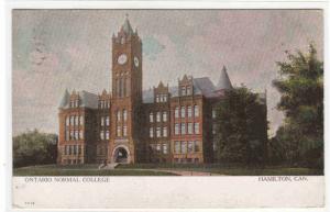 Ontario Normal College Hamilton Ontario Canada 1906 postcard