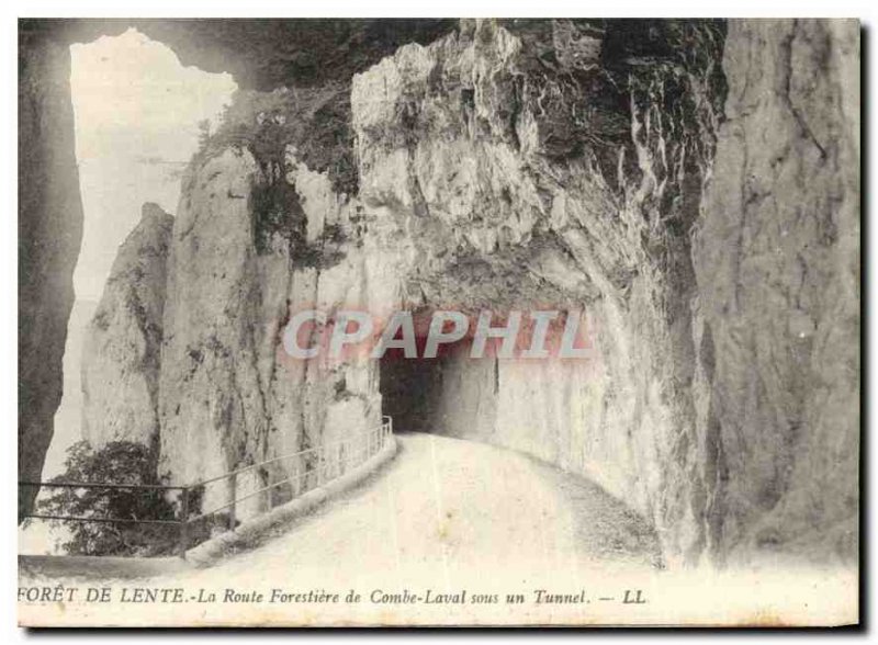 Old Postcard Drill Slow Route Forestiere Combe Laval in a Tunnel