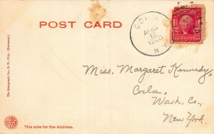 NEW BEDFORD MA~PURCHASE ST-TRANSFER CORNER~1908 ROTOGRAPH TINTED PHOTO POSTCARD