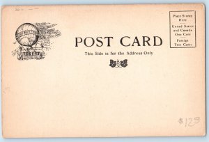 Long Beach CA Postcard Hotel Del Mar Ocean Front Balloon Route Excursion c1905