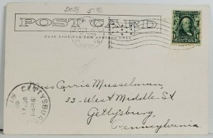 PENITENTIARY GROUNDS c1906 Walla Walla Washington to Gettysburg Pa Postcard Q16