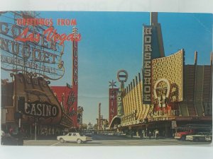 Glitter Gulch Las Vegas Nevada Horshoe Hotel Casino The Mint Vintage Postcard