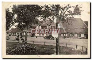 Old Postcard Deauville Fleurie Beach Train